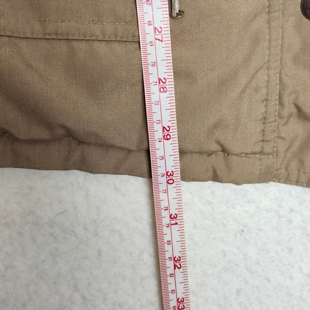 Vintage 70s 80s Tan Mountain Parka Hooded Jacket Plaid Lined Sears Utility 14 L - Picture 5 of 14